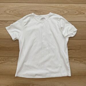 L.L. Bean White Short Sleeve Tee
